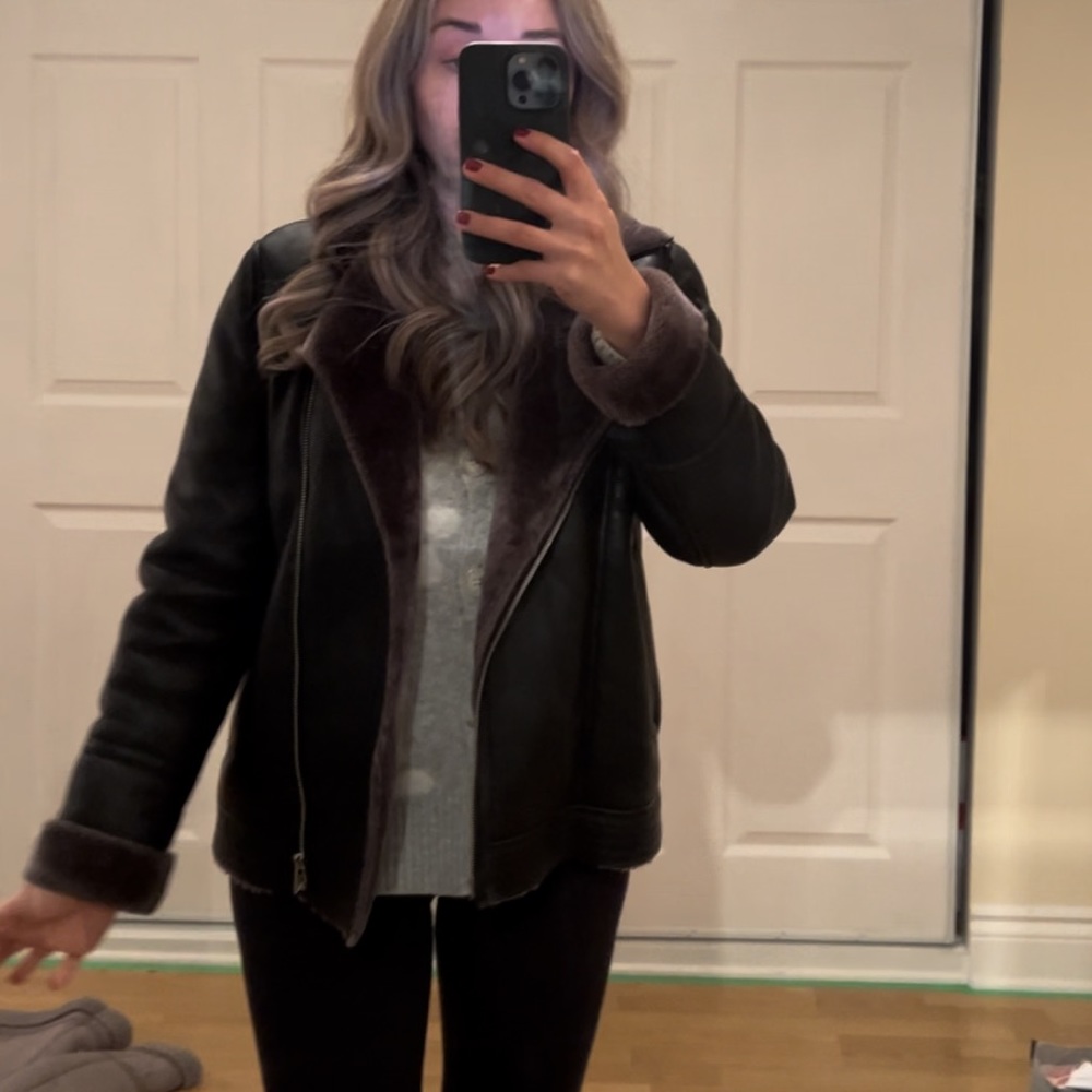 Faux leather jacket